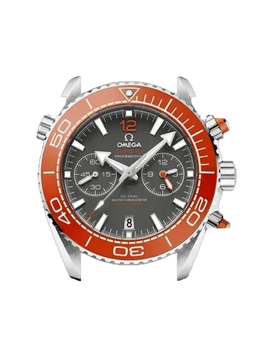 Seamaster Planet Ocean 215.30.46.51.99.001 mit Vintage Kalbslederarmband Braun — Natürliche Patina