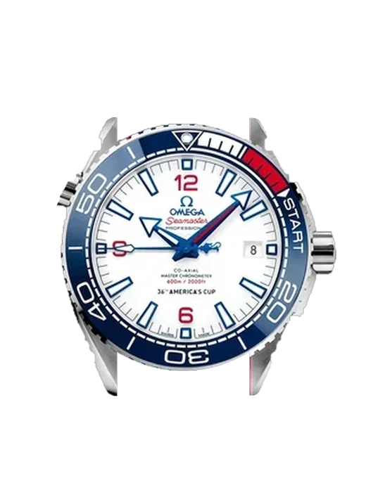 Seamaster Planet Ocean 215.32.43.21.04.001 con Correa Grand Cavalier de cuero naranja