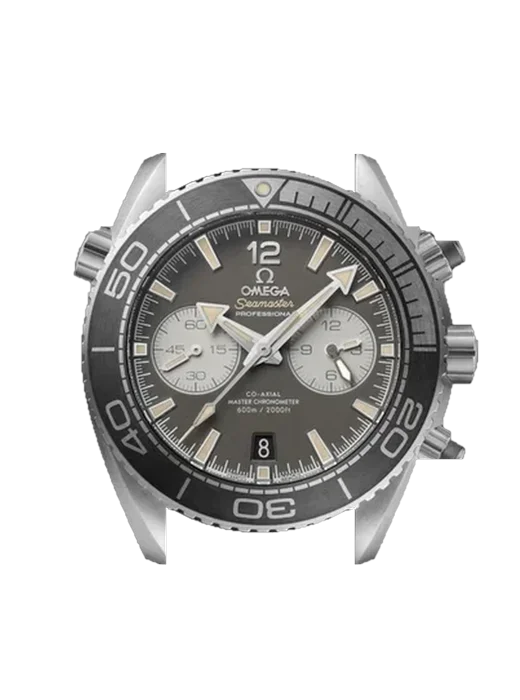 Seamaster Planet Ocean 215.32.46.51.01.004 mit Vintage Kalbslederarmband Braun — Natürliche Patina