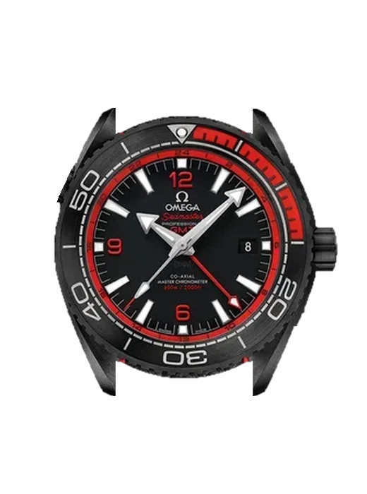 Seamaster Planet Ocean 215.92.46.22.01.003 mit Vintage Kalbslederarmband Braun — Natürliche Patina