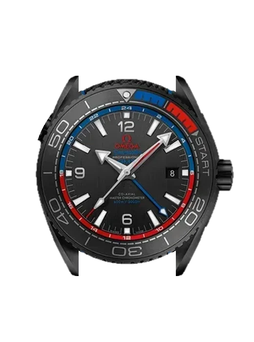 Seamaster Planet Ocean 215.92.46.22.01.004 avec Bracelet de montre en cuir de veau vintage marron — Patine naturelle