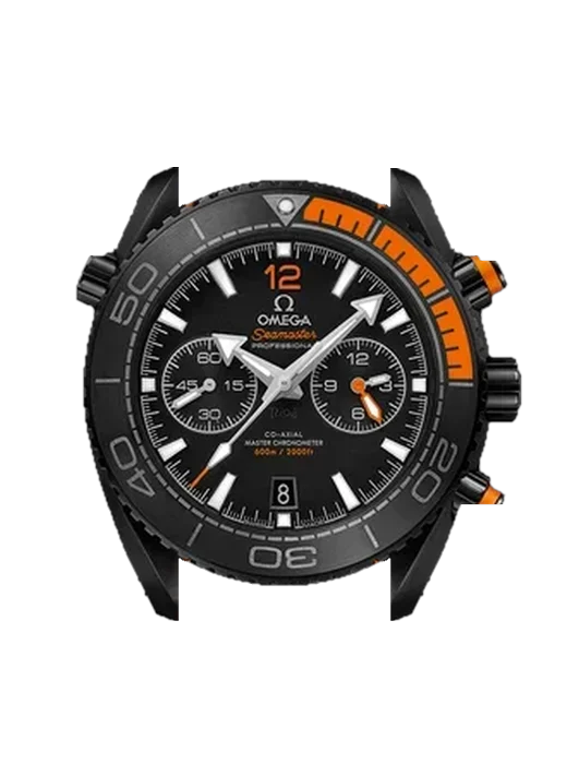Seamaster Planet Ocean 215.92.46.51.01.001 with Vintage Brown Calfskin Strap — Natural Patina