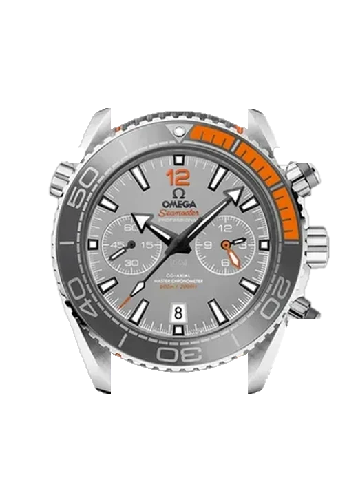 Seamaster Planet Ocean 215.92.46.51.99.001 con Correa de piel de becerro vintage marrón — Patina natural