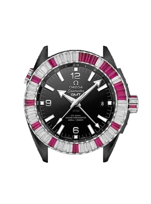 Seamaster Planet Ocean 215.98.46.22.01.002 with Vintage Brown Calfskin Strap — Natural Patina