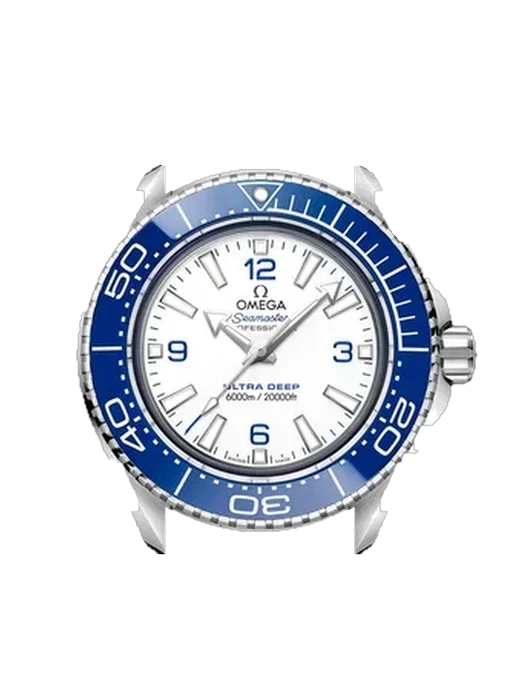 Seamaster Planet Ocean 215.30.46.21.04.001 mit Vintage Kalbslederarmband Braun — Natürliche Patina