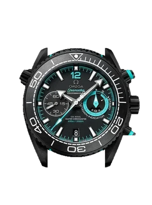 Seamaster Planet Ocean 215.92.46.51.01.003 mit Vintage Kalbslederarmband Braun — Natürliche Patina