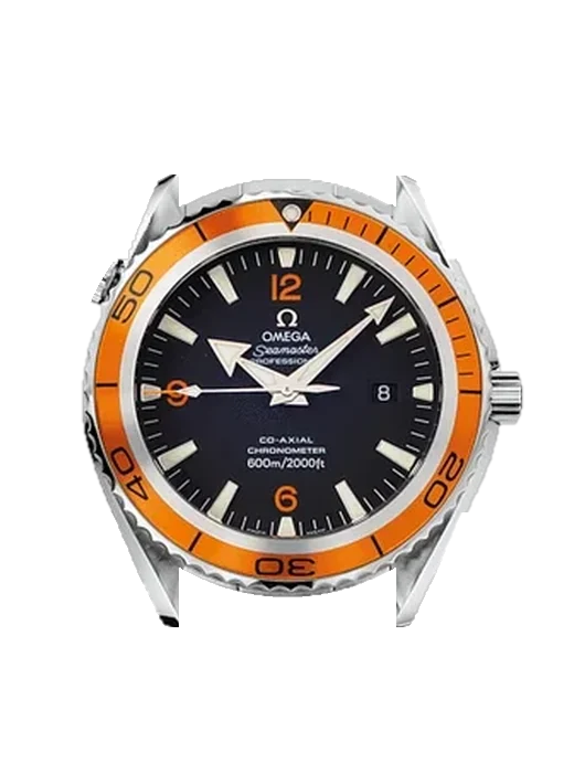 Seamaster Planet Ocean 2208.50.00 with Vintage Brown Calfskin Strap — Natural Patina