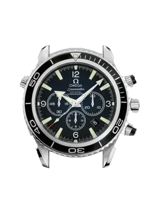 Seamaster Planet Ocean 2210.50.00 mit Grand Cavalier Cuir Armband Orange
