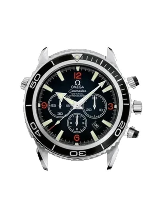 Seamaster Planet Ocean 2210.51.00 mit Vintage Kalbslederarmband Braun — Natürliche Patina