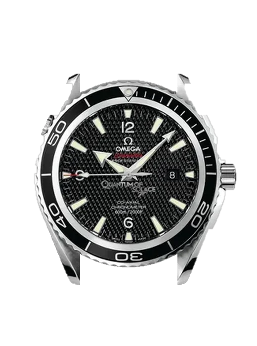 Seamaster Planet Ocean 222.30.46.20.01.001 mit Vintage Kalbslederarmband Braun — Natürliche Patina