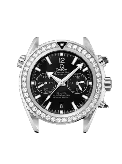 Seamaster Planet Ocean 232.15.46.51.01.001 avec Bracelet de montre en cuir de veau vintage marron — Patine naturelle