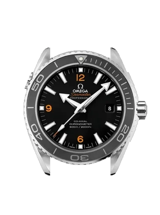 Seamaster Planet Ocean 232.30.46.21.01.005 con Cinturino Vitello Vintage Marrone — Patina Naturale