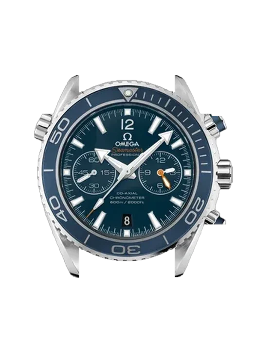 Seamaster Planet Ocean 232.90.46.51.03.001 avec Bracelet de montre en cuir de veau vintage marron — Patine naturelle