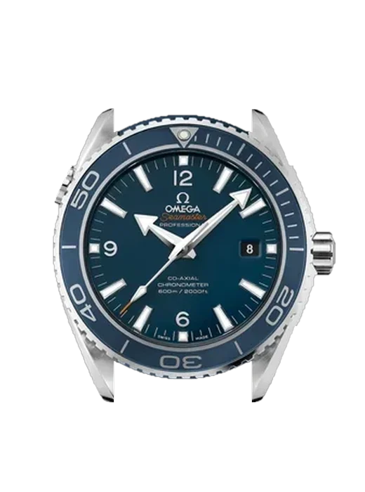 Seamaster Planet Ocean 232.92.46.21.03.001 with Vintage Brown Calfskin Strap — Natural Patina