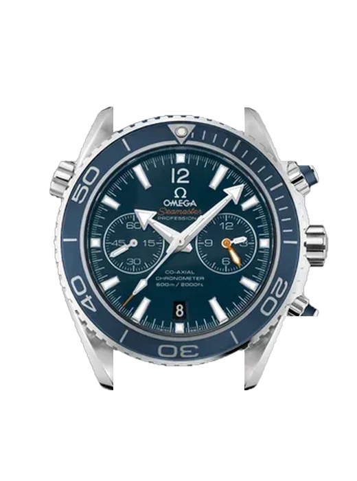 Seamaster Planet Ocean 232.92.46.51.03.001 with Blue Alligator and Rubber Hybrid Strap