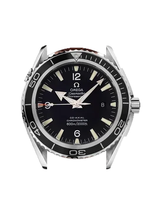 Seamaster Planet Ocean 2900.50.37 avec Bracelet de montre en cuir de veau vintage marron — Patine naturelle