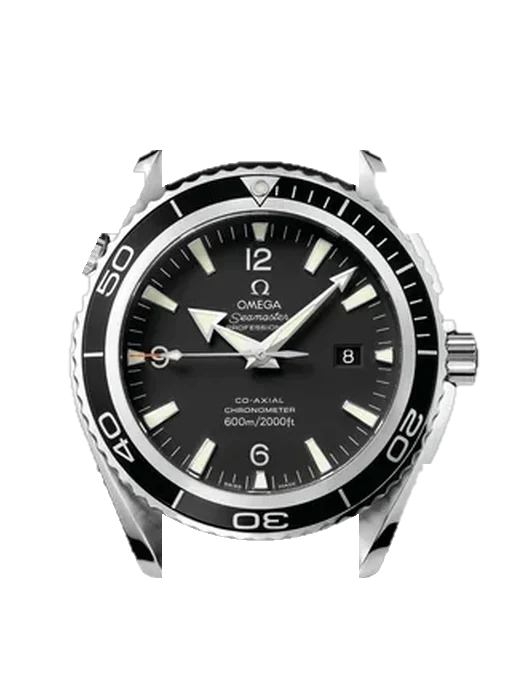 Seamaster Planet Ocean 2900.50.81 con Correa de piel de becerro vintage marrón — Patina natural