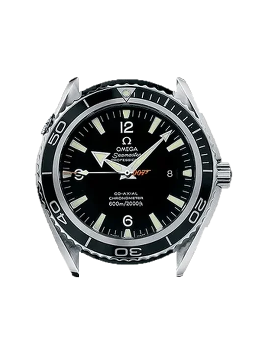 Seamaster Planet Ocean 2907.50.91 mit Vintage Kalbslederarmband Braun — Natürliche Patina