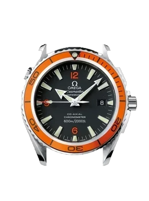 Seamaster Planet Ocean 2908.50.82 con Correa de piel de becerro vintage marrón — Patina natural