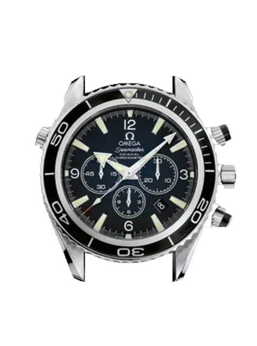 Seamaster Planet Ocean 2910.50.81 con Correa Grand Cavalier de cuero naranja