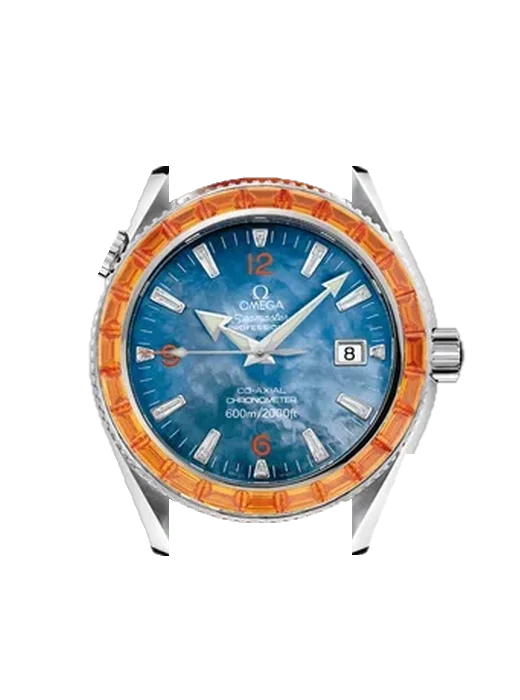 Seamaster Planet Ocean 2912.50.48 mit Grand Cavalier Cuir Armband Orange