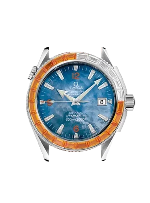 Seamaster Planet Ocean 2914.50.48 con Correa Grand Cavalier de cuero naranja
