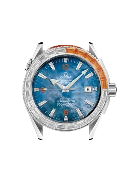 Seamaster Planet Ocean 2916.50.38 with Grand Cavalier Leather Strap Orange