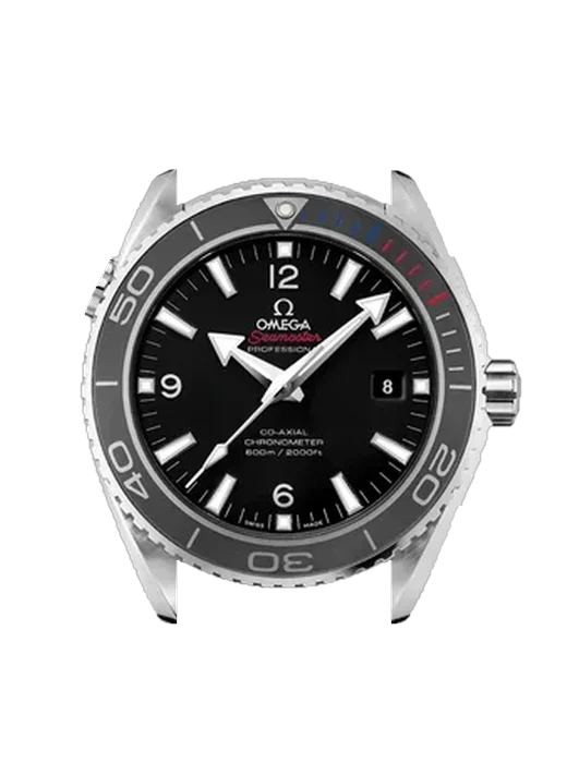 Seamaster Planet Ocean 522.30.46.21.01.001 avec Bracelet de montre en cuir de veau vintage marron — Patine naturelle