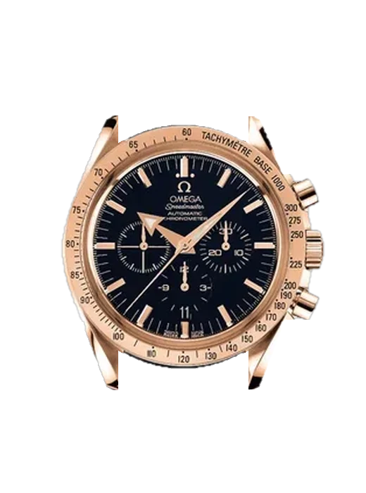 Speedmaster Broad Arrow 3653.80.33 mit Grand Cavalier Cuir Armband Orange