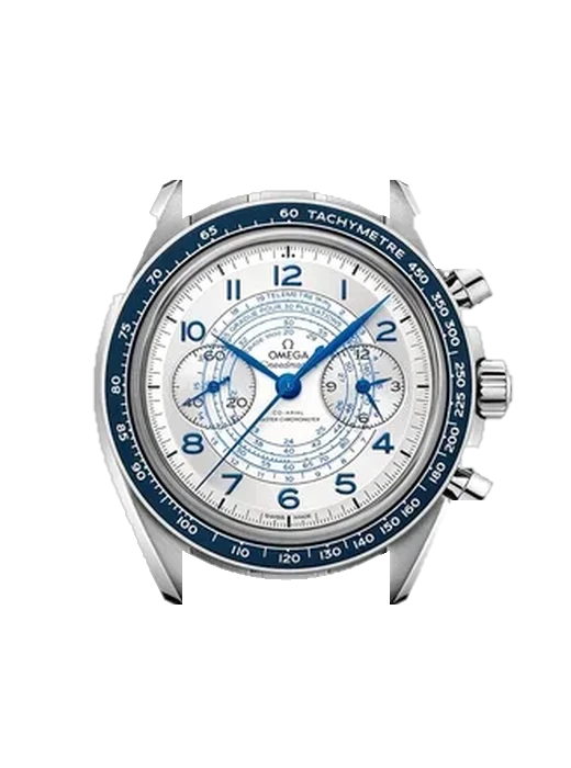 Speedmaster Chronoscope 329.30.43.51.02.001 con Correa Grand Cavalier de cuero naranja
