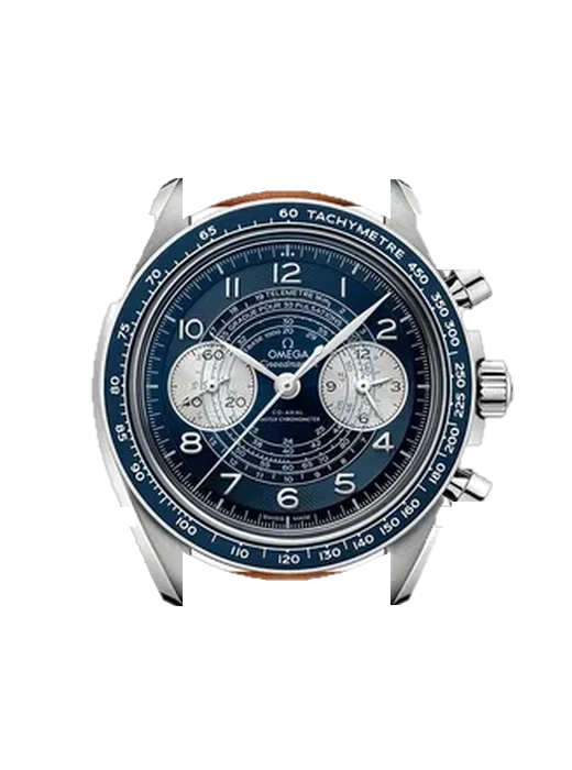Speedmaster Chronoscope 329.32.43.51.03.001 con Correa Grand Cavalier de cuero naranja