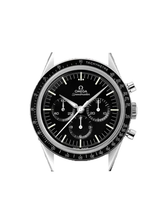 Speedmaster First Omega in Space 311.32.40.30.01.001 avec Bracelet de montre en cuir de veau vintage marron — Patine naturelle