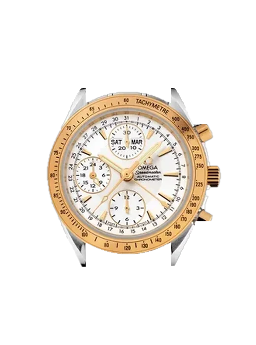 Speedmaster (Non-Moonwatch) 323.21.40.44.02.001 mit Vintage Kalbslederarmband Braun — Natürliche Patina