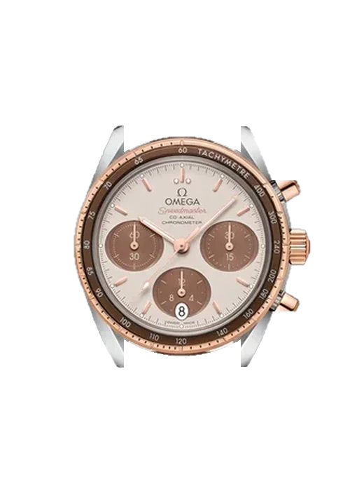 Speedmaster (Non-Moonwatch) 324.23.38.50.02.002 avec Bracelet de montre en cuir de veau vintage marron — Patine naturelle