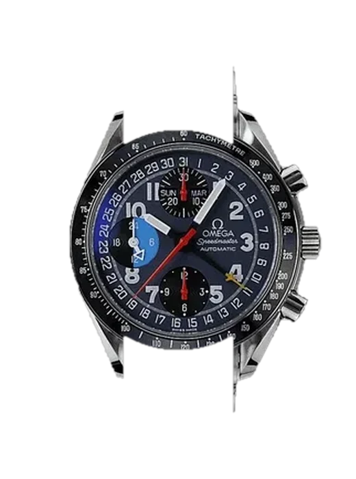 Speedmaster (Non-Moonwatch) 3520.53.00 with Vintage Brown Calfskin Strap — Natural Patina