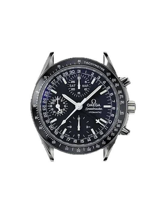 Speedmaster (Non-Moonwatch) 3820.50.26 mit Vintage Kalbslederarmband Braun — Natürliche Patina
