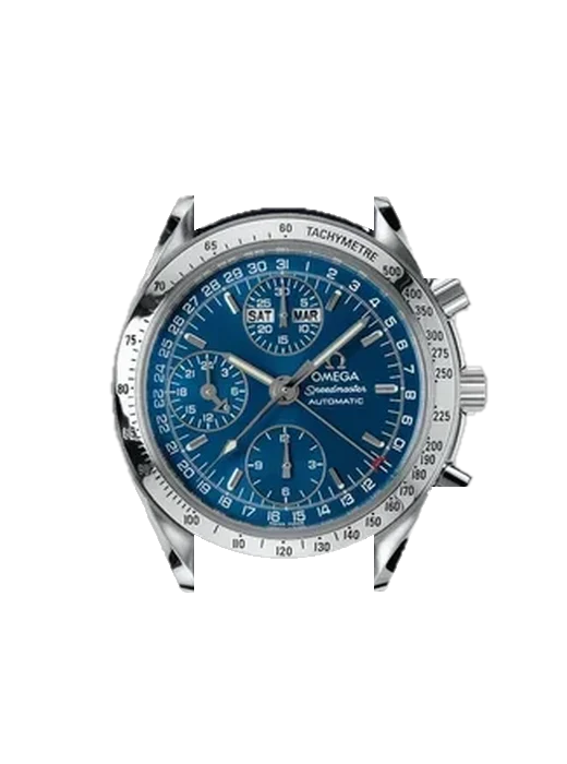 Speedmaster (Non-Moonwatch) 3823.80.03 mit Vintage Kalbslederarmband Braun — Natürliche Patina