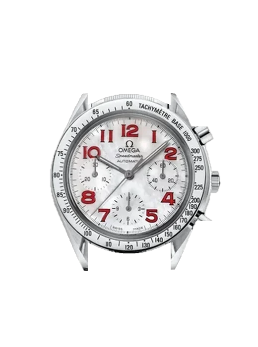 Speedmaster Reduced 3534.79.00 mit Vintage Kalbslederarmband Braun — Natürliche Patina