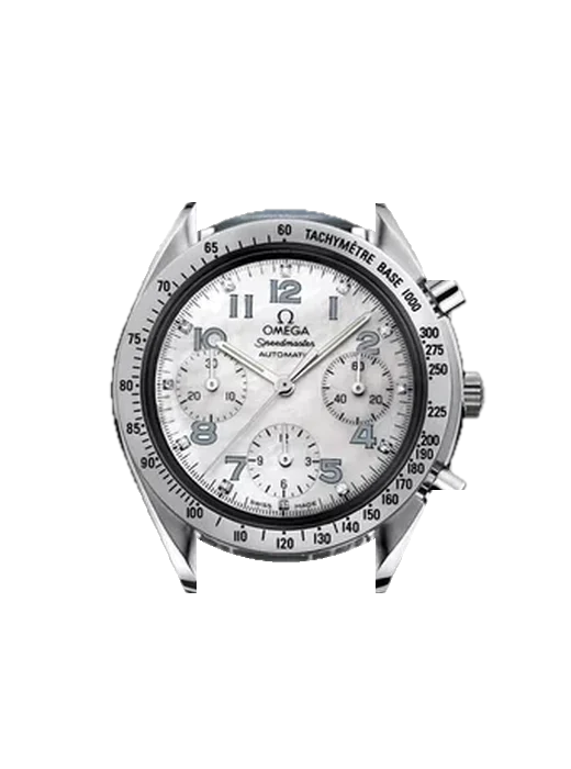 Speedmaster Reduced 3802.77.55 mit Vintage Kalbslederarmband Braun — Natürliche Patina