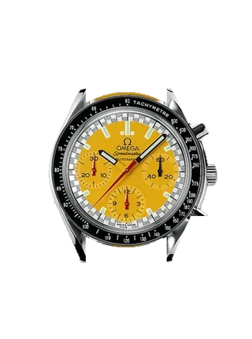 Speedmaster Reduced 3810.12.40 mit Vintage Kalbslederarmband Braun — Natürliche Patina