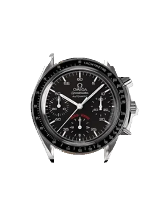 Speedmaster Reduced 3810.51.41 avec Bracelet de montre en cuir de veau vintage marron — Patine naturelle