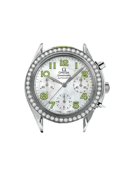Speedmaster Reduced 3835.72.35 avec Bracelet de montre en cuir de veau vintage marron — Patine naturelle