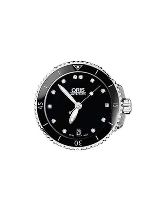 Aquis 01 733 7652 4194 avec Bracelet de montre en cuir de veau vintage marron — Patine naturelle