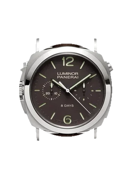 Luminor 1950 PAM00345 mit Vintage Kalbslederarmband Braun — Natürliche Patina