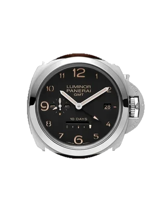 Luminor 1950 PAM00404 mit Vintage Kalbslederarmband Braun — Natürliche Patina
