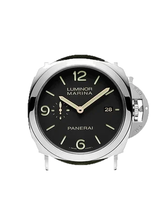 Luminor 1950 PAM00618 avec Bracelet de montre en cuir de veau vintage marron — Patine naturelle