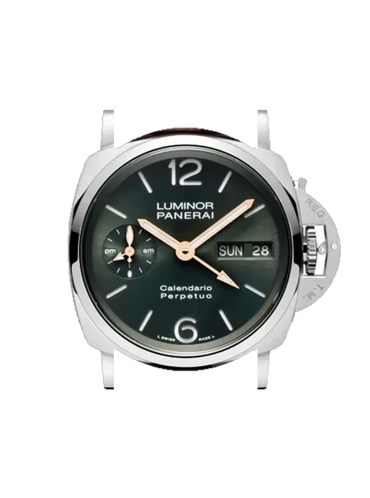 Luminor 1950 PAM00715 mit Vintage Kalbslederarmband Braun — Natürliche Patina