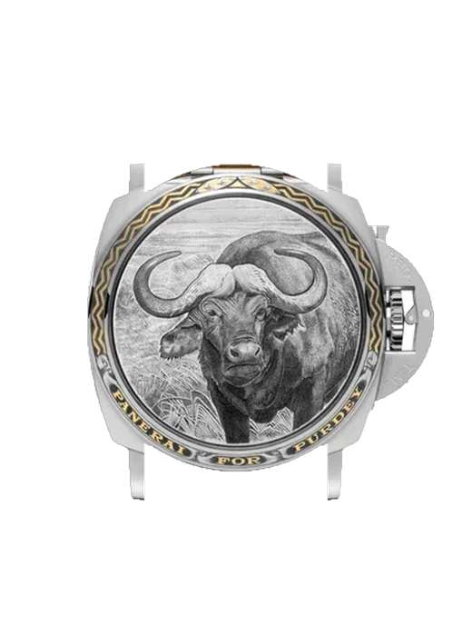 Luminor 1950 PAM00855 avec Bracelet de montre en cuir de veau vintage marron — Patine naturelle
