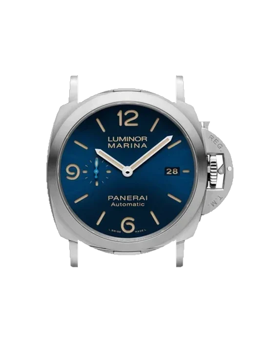 Luminor 1950 PAM01058 avec Bracelet de montre en cuir de veau vintage marron — Patine naturelle