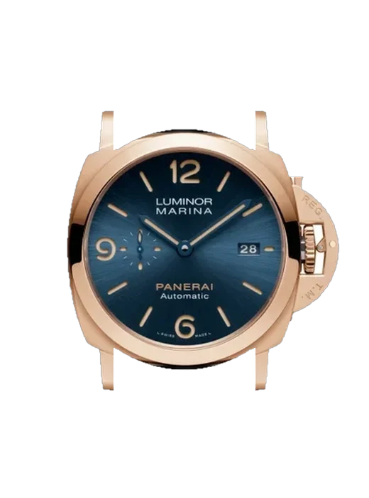 Luminor 1950 PAM01114 avec Bracelet de montre en cuir de veau vintage marron — Patine naturelle